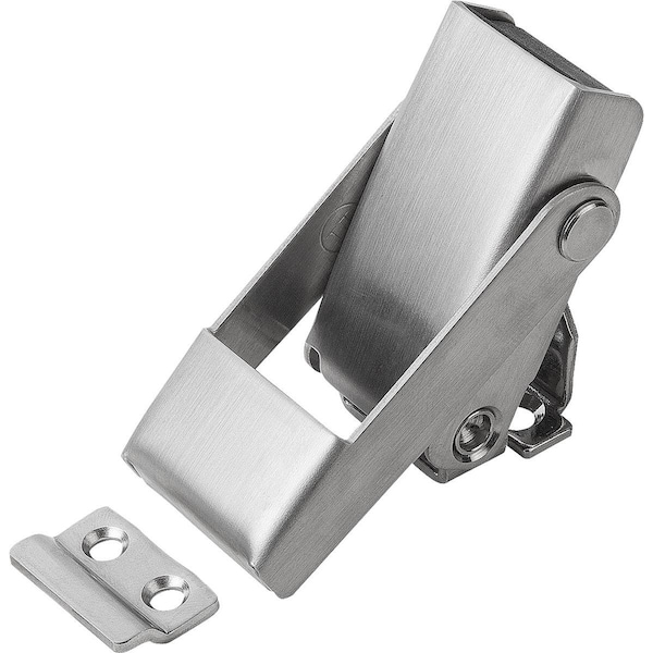 Latch With Release, Fast. Holes Covered, Form:A 82X33, 6X19, 5, D=4, 3, Stainless Steel 1.4301
